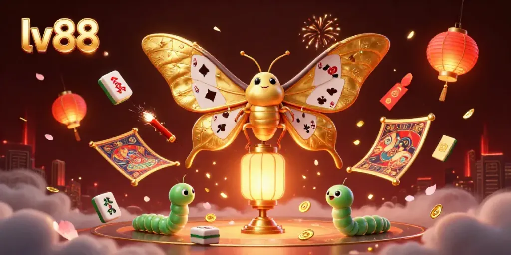 Experience the vibrant excitement of lv 88 in this dynamic 3D casino scene filled with fortune symbols.