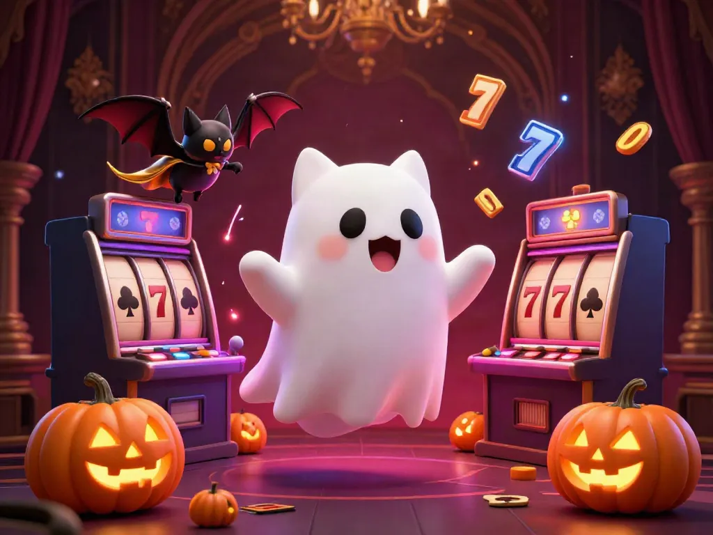 Experience thrilling winnings at uy88 with our friendly ghost cat and vibrant casino elements!