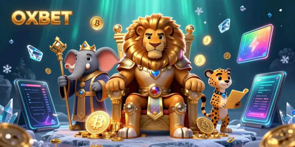 Join the king of online casinos, OXBET, with royal elements and vibrant gambling themes.