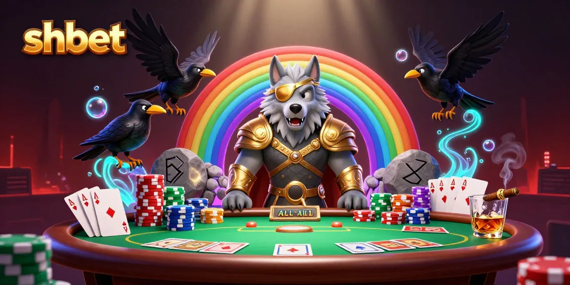 Experience thrilling gameplay at shbet with Odin and ravens among vibrant casino elements.