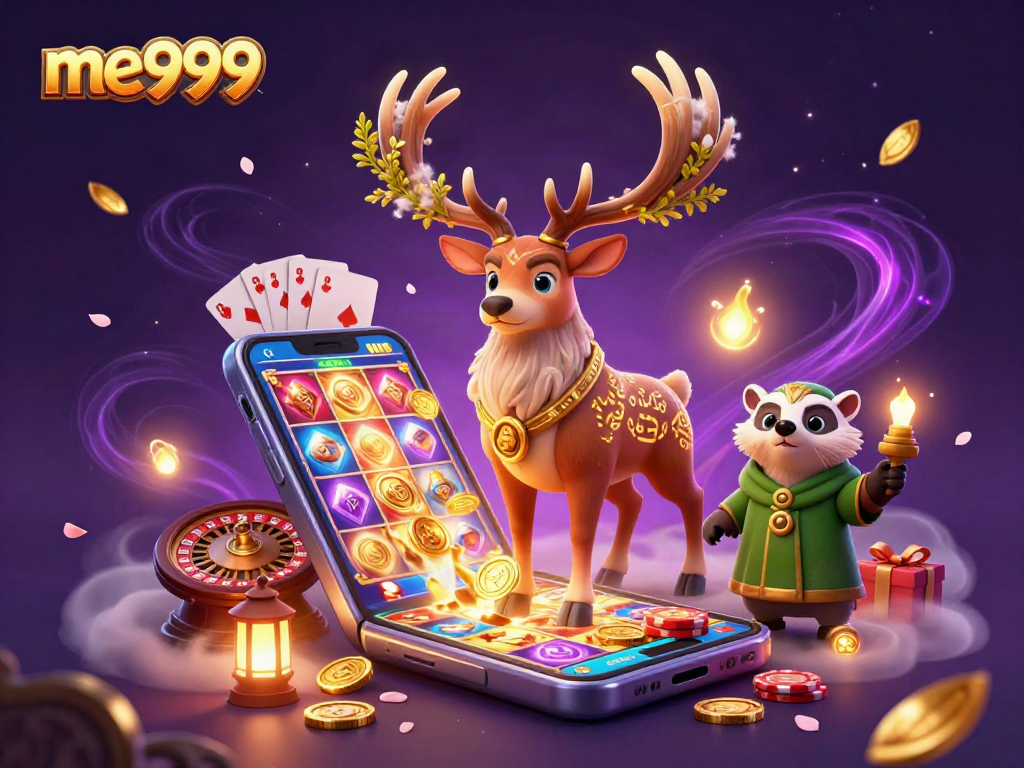 Experience exciting gaming with me999 through captivating slot reels and enchanting characters.