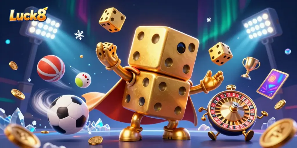 Engage with Luck8’s lively gaming environment featuring rich 3D characters, dynamic sports elements, and vibrant colors.