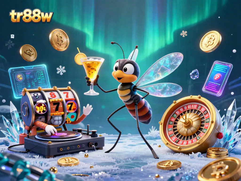Experience the thrilling charm of tr88w with vibrant 3D casino elements and cryptocurrency flair.