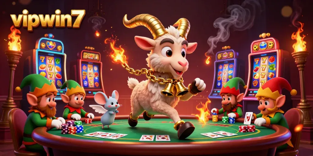 Experience the thrilling action of vipwin7 casino with festive characters and dynamic gameplay.