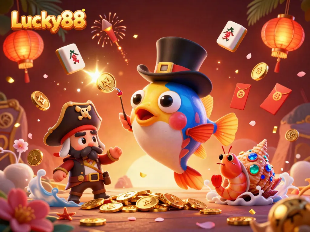 Engage in thrilling gameplay with Lucky88, where the anglerfish and shrimp create a jackpot scene of enjoyment.