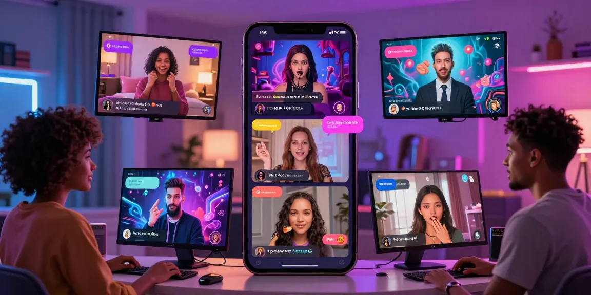 Engaging avatars in colorful chat interfaces illustrate the excitement of ai chat porn.