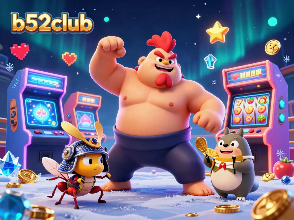Engage with b52club’s thrilling casino experience featuring vibrant characters in action.