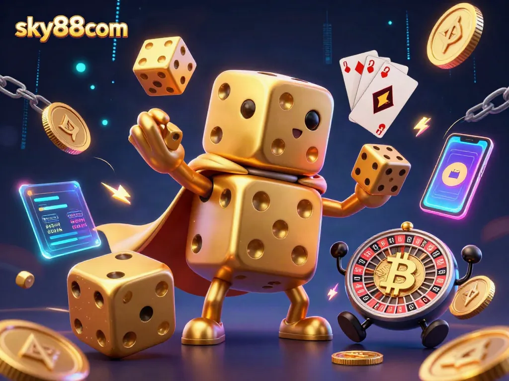 Engage with thrilling action at sky88com, featuring dynamic 3D casino characters with vibrant colors.
