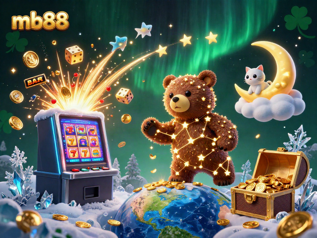 Spin the slots with mb88 and enjoy a jackpot-filled gaming experience amidst shining stars.