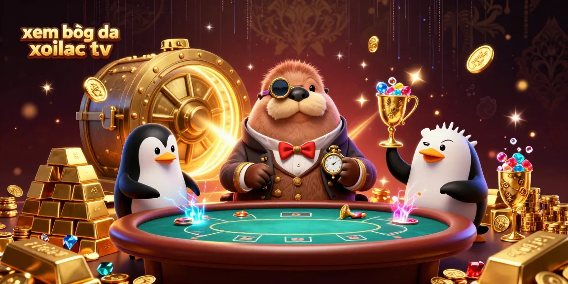 Engage in the excitement of xem bóng đá xoilac tv with a vibrant underwater poker scene featuring quirky characters.