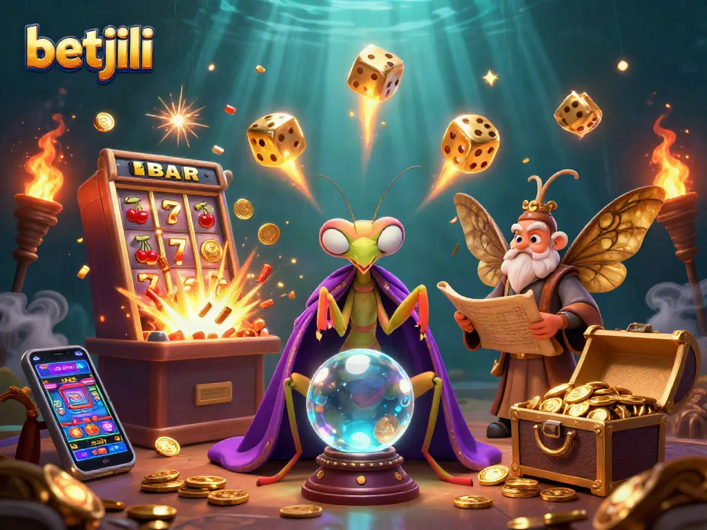 Engage in thrilling casino action at betjili with cartoon characters, slots, jackpots, and vibrant visuals!