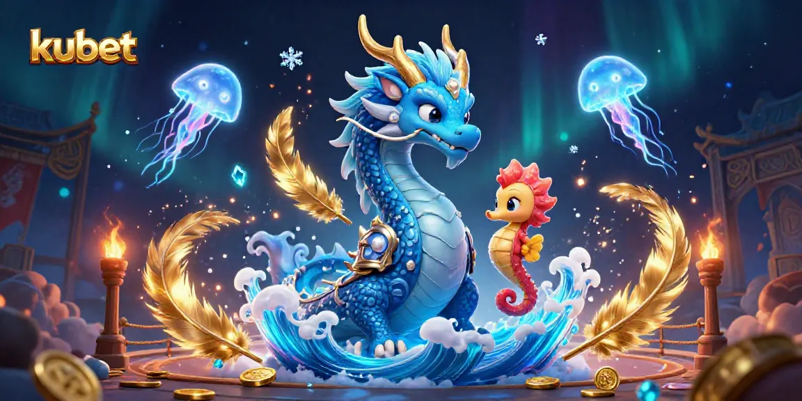 Engage with kubet and discover an immersive 3D casino scene featuring a majestic dragon and vibrant sea creatures.