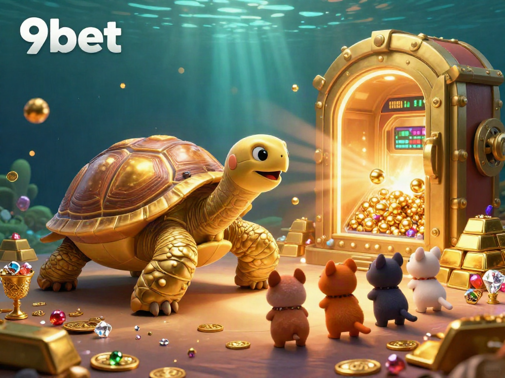 Join the thrilling 9bet experience with vibrant gaming elements and a golden tortoise pinball!