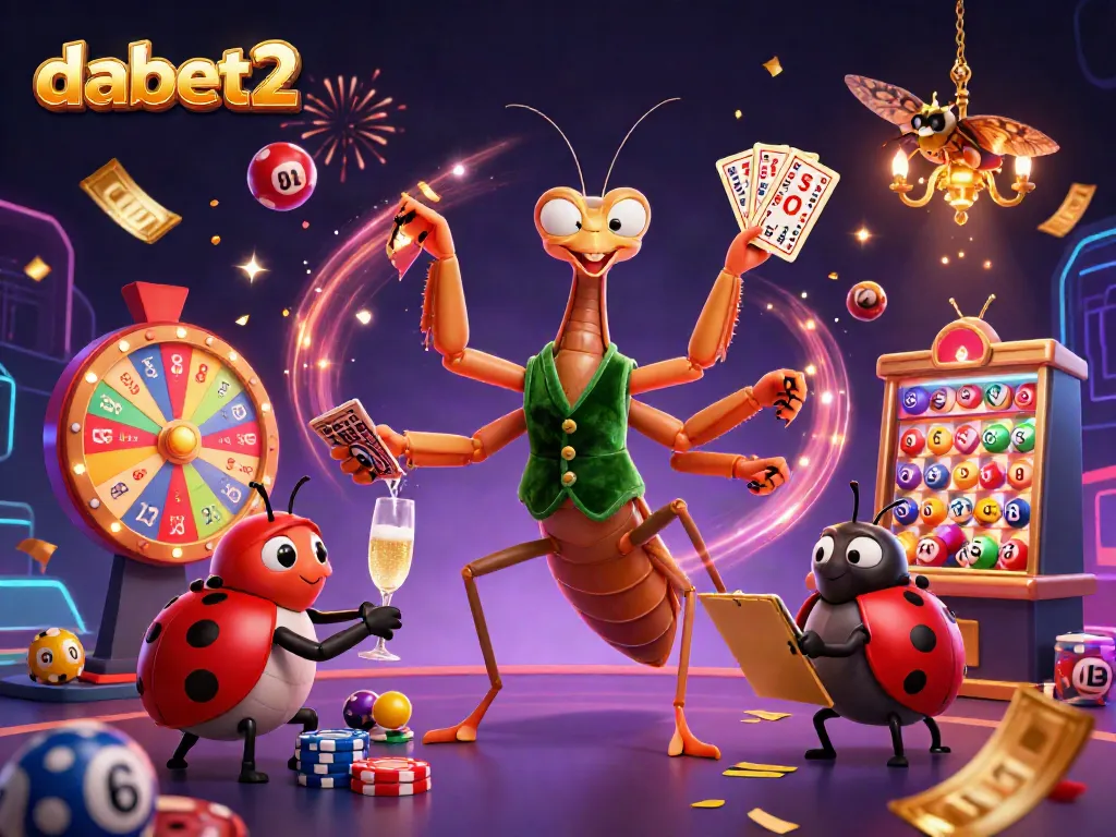 Experience thrilling wins with dabet2 in this vibrant online casino scene filled with colorful elements.