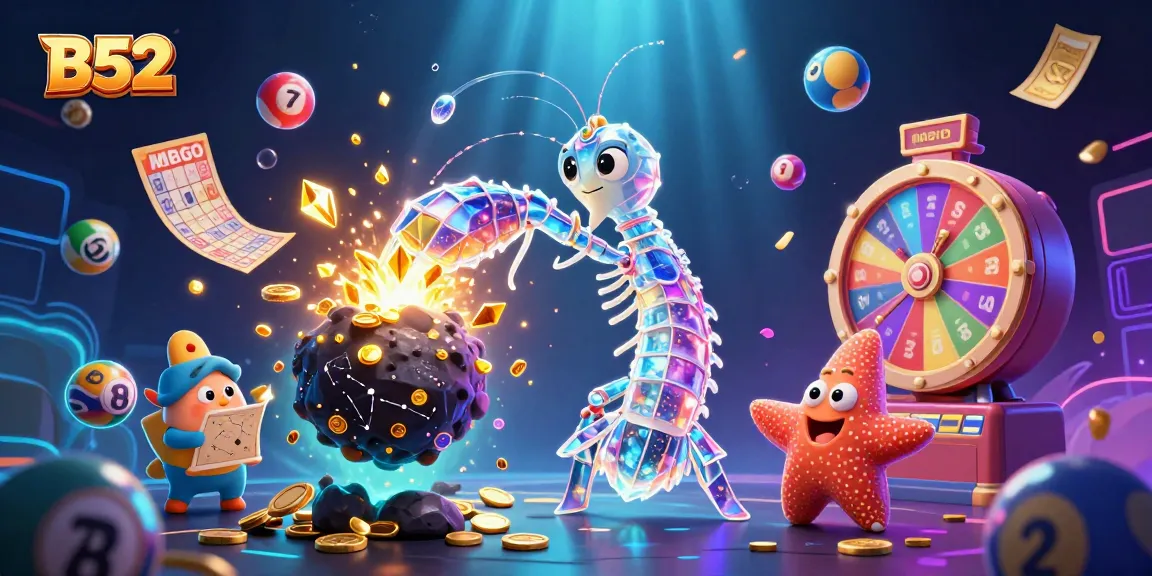 Experience thrilling gameplay with the B52 mantis shrimp navigating a vibrant underwater casino world.