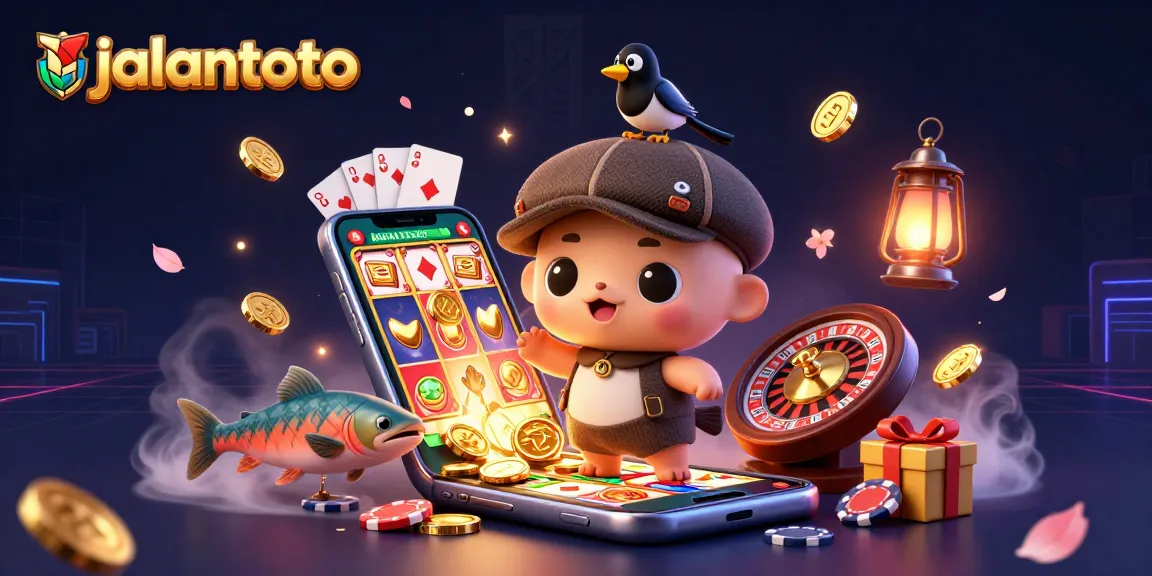 Experience thrilling gaming with jalantoto, featuring vibrant slot games and playful creatures.