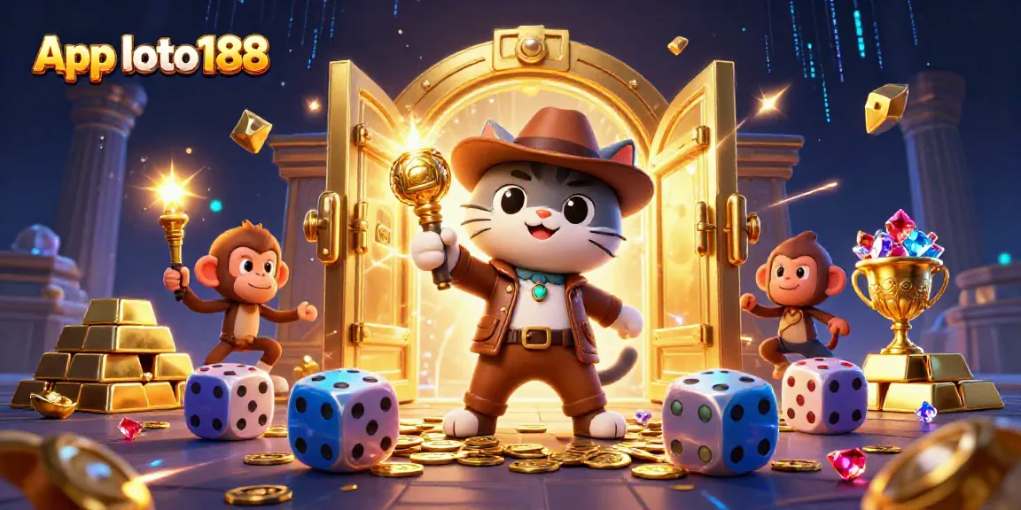 Engage with App loto188 through a thrilling lottery adventure featuring vibrant treasures.