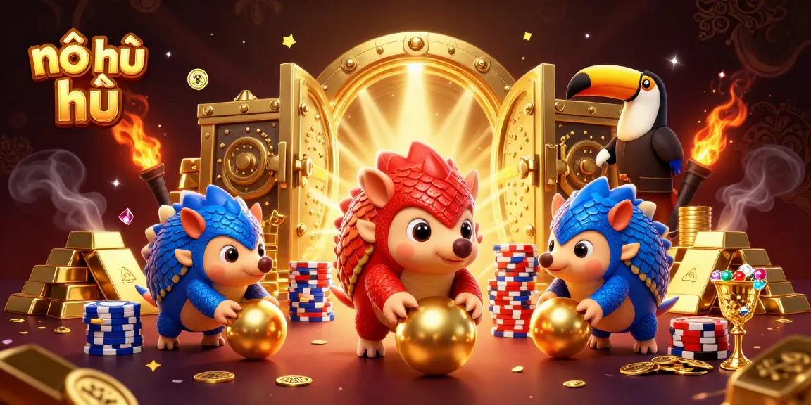 Spin the nổ hũ slots with rival pangolins in an exciting casino atmosphere!