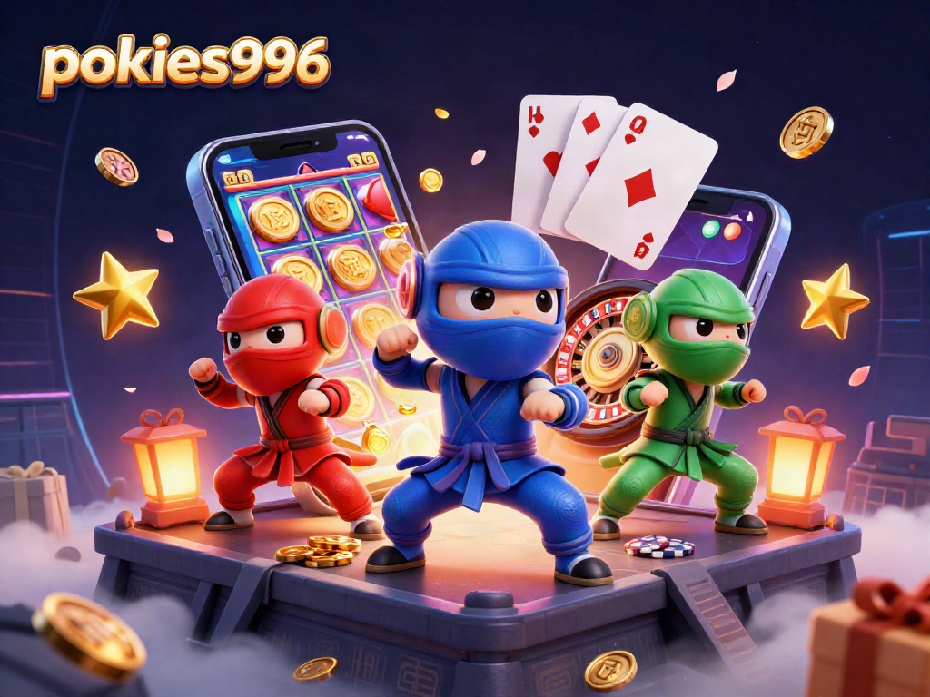 Experience thrilling action with pokies996 as a team of chameleon ninjas battles on a vibrant rooftop.
